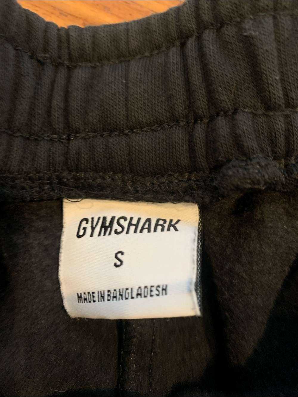 Gymshark Black Sweatpants with White Logo - Picture 2 of 2
